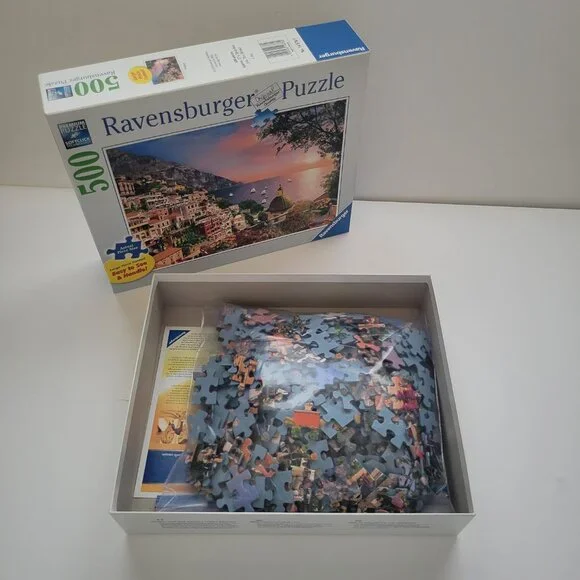 RAVENSBURGER Mediterranean Coastal Sunset 500 piece puzzle - Picture 2 of 4
